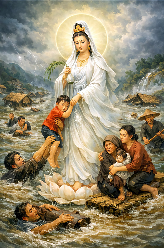 Tranh Quan Âm cứu khổ cứu nạn (6585)